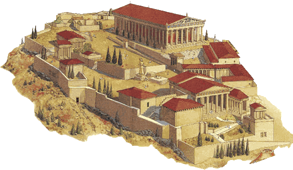 dibuix de l'Acròpolis d'Atenes en http://www.guiadegrecia.com/atenas/dibujosacropolis.html